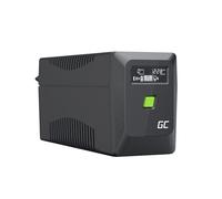 Greencell UPS 650VA 360W PowerProof con display LCD - Onda sinusoidale modificata, protezione da corrente per dispositivi, batteria da 12 V/7 Ah, protezione da sovratensione, alimentazione di