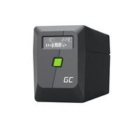 Green Cell PowerProof Gruppo di continuità UPS 850VA/480W con display LCD, onda sinusoidale modificata, batteria 12V 9Ah, protezione sovratensioni, backup energia, USB/RJ45, 2 prese Schuko