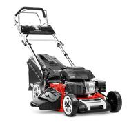 GREENCUT GLM880XE - Tosaerba a benzina 224cc 7,5 cv, avviamento elettrico, semovente, lama doppio bordo 53 cm, altezza regolabile, sacco 65 L, per giardini fino a 2000 m²