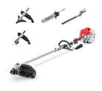 GREENCUT GM650X-5 - Decespugliatore Multifunzione 5 in 1, Motore a Benzina 2 Tempi, 5 Accessori Intercambiabili, Decespugliatore, Tagliasiepi e Potatore per Giardino