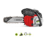GREENCUT GS250X-12 - Motosega motore a benzina 2 tempi 25,4cc 1,4cv, spada da 12", num denti 44, manubrio ergonomico, imbracatura a tracolla