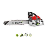 GREENCUT GS680X - Motosega a scoppio con motore a 2 tempi 68cc da 3,9 CV con lama da 22'', avviamento Easy-Start, sistema antivibrazioni, tecnologia TRU-SHARP