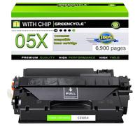 greencycle Cartuccia toner compatibile di ricambio per HP 05X CE505X Work with Laserjet P2050 P2055 P2055d P2055dn P2055x Printer (Nero, confezione da 1)
