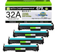 greencycle Ricambio compatibile 32A per unità tamburo HP 32A CF232A utilizzare per stampanti Laserjet Pro M203d M203dn M203dw M227fdw M227fdn M227sdn M148dw M148fdw M118dw (confezione da 4)