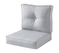Greendale Home Fashions Set di 2 cuscini per sedie in tessuto Sunbrella per esterni, in cemento