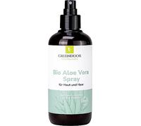 GREENDOOR Aloe Vera Spray 250 ml vegano & 99% biologico, cura per capelli, pelle e viso, puramente naturale After Sun Spray in vero succo, si assorbe rapidamente, cosmetici naturali senza alcol anche