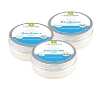 GREENDOOR crema deodorante senza alluminio 3x50ml confezione economica, naturale SENZA sali di alluminio alcool parabeni test animali olio di palma, aloe vera cosmetici naturali, crema deodorante deo