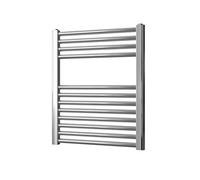 Greened House Scaldasalviette cromato dritto 500 mm di larghezza x 600 mm di altezza piatto centrale scaldasalviette