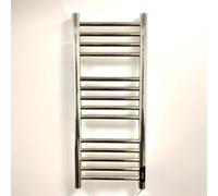 Greened House scaldasalviette elettrico bagno in Acciaio Inossidabile, Finitura a Specchio, Serie Siena, Montaggio a Parete, A720mm x L300mm