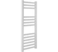 Greened House Scaldasalviette Milano bianco dritto, larghezza 300 mm x altezza 800 mm, riscaldamento centralizzato piatto