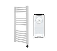 Greened House Termosifone Smart WiFi con Timer Programmabile per Asciugamani, 7 Giorni, Compatibile con App (UE) (Bianco, 400 mm L x 800 mm H)