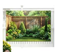 Greenery Backdrop - 210x150cm Polyester Garden Photography Background Banner, 7x5 Ft Decorative Wall Covering | Artificial Plant Scene Decor For Wedding, Birthday, Backyard, Office And Event Use