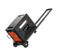 Greenery G2500 2500 W Centrale Elettrica Portatile, Batteria di Backup LiFePO4 da 2304 Wh con Carrello, Presa CA, CC, ad energia solare, Adatta per Camper e Viaggi All'aperto