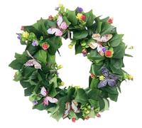 Greenery Wreath for Front Door Spring Wreaths Year Round Large Door Reefs for Indoor Wall Window All Seasons Decoration 16.54 In Spring Wreath