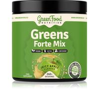 GreenFood Nutrition Greens Forte Mix polvere per detossinare l’organismo e rafforzare l’immunità aroma Juicy Apple 240 g