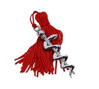 Greenford Ciondolo Caduceo Serpente, Gadget Laurea in Farmacia, kit 10 pezzi, Bomboniere fai da te Laurea (Nappina Rossa) S