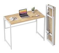 GreenForest - Scrivania pieghevole per spazi ridotti, 90 cm, piccola scrivania per computer, per l'ufficio di casa, tavolo pieghevole salvaspazio, scrivania per ufficio, non richiede montaggio
