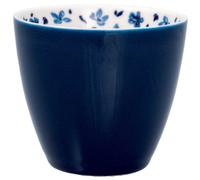 Greengate Latte Coppa Dahla Blu Lato Interno con Fiori Tazza da Caffè 300 ML