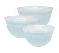 Greengate Plastica Set-Ciotole Alice Azzurro con Coperchio 3er Set Pallido Blu