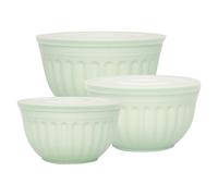Greengate Plastica Set-Ciotole Alice Pallido Verde 3er Set Ciotole con Coperchio