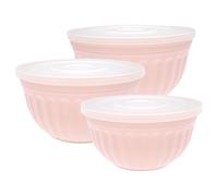 Greengate Plastica Set-Ciotole Alice Rosa Conchiglie con Coperchio 3er Set Pale