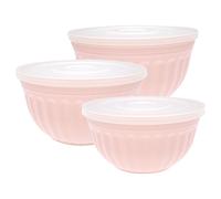 Greengate Plastica Set-Ciotole Alice Rosa Conchiglie con Coperchio 3er Set Pale