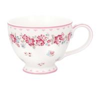 Greengate Tazza di Tè Isola D'Elba Bianco con Fiori Tazza Porcellana 400ml