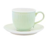 GreenGate Tazza e piattina Alice Pale Verde
