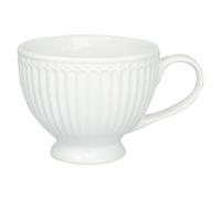 Greengate Tazza Tè Alice Bianco Ceramica Stoviglia Tazza di Tè Con Henkel 400 ML