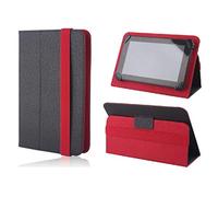 GreenGo Orbi - Custodia universale per tablet da 9 a 10 pollici, colore: Nero e Rosso