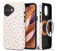 GreenHec Custodia per iPhone 17 Leo, per MagSafe, motivo leopardato, beige | Aesthetic - Custodia con stampa leopardata colorata, autunno, primavera, per donne, ragazze, signore, motivo leopardato