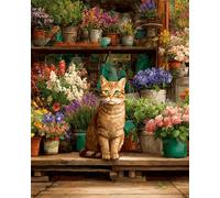 Greenhouse 4000 Piece Jigsaw Puzzles for Adults, Colourful, Challenging & Brainteasing Adult puzzles 4000 Pieces Cat, Fun jigsaws for The Whole Family 56x34 inch