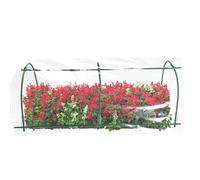 Greenhouse Hoopss Grow Tunnel | Tunnel di coltivazione della pianta del cerchio del giardino | Telaio a cerchio di piantagione antivento per il letto rialzato in serra di fiori del cortile dopo