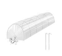 Greenhouse Tunnel, 2 In 1 Small Cloche Garden Hoop, PE Film + Steel Wire Raised Beds Sun Protection Hoop, Row Covers For Winter And Fall Vegetables, Essential Gardening Accessories, 300x45x45cm