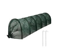 Greenhouse Tunnel, 2 In 1 Small Cloche Garden Hoop, PE Film + Steel Wire Raised Beds Sun Protection Hoop, Row Covers For Winter And Fall Vegetables, Essential Gardening Accessories, 300x45x45cm