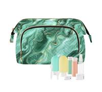 Greenish-Gold Marble Makeup Bag Essentials Cosmetic Makeup Bag Change Borsa per pennelli da trucco