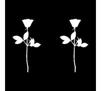 GreenIT, sticker in vinile autoadesivo, a forma di rosa dei Depeche Mode, di dimensione 10 cm, per il finestrino dell'auto