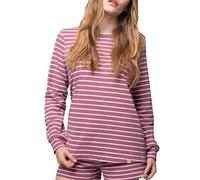 greenjama Maglia a Maniche Lunghe Ringel, Certificato GOTS Parte Superiore del Pigiama, UVA, 44 Donna
