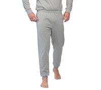 greenjama Pantaloni da Uomo in Jersey Parte Inferiore del Pigiama, Grigio, XXL