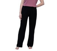 greenjama Pantaloni in Derby Rib Pigiama, Nero, 48 Donna