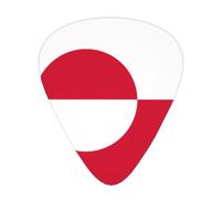 Greenland flag- Plettri per chitarra, 12 pezzi, tre diversi spessori, per chitarra acustica elettrica e altri strumenti
