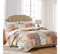 Greenland Home 4-Piece Blooming Prairie Quilt Bonus Set, Twin