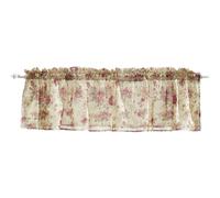 Greenland Home Antique Rose Mantovana per Finestra Extra Larga in 100% Cotone Rosa Antico, Tessuto, Ecru, W 20" x L 84" (1 Panels)