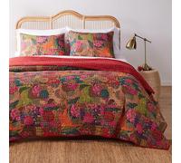 Greenland Home Fashions Jewel Set Trapunta, Cotone, Rosso, King/California King (3 Piece)