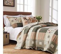 Greenland Home Fashions Sedona Regina, Trapunta Federe Cotone. Inserti: 100% Poliestere, Multicolore