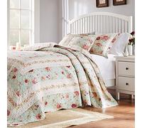 Greenland Home Set di copriletti, cotone, blu, 3 pezzi king king