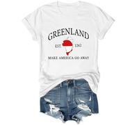 Greenland - Maglietta unisex Make America Go Away, bianco, L