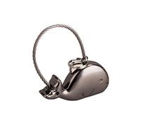 Greenlans Portachiavi creativo a forma di balena, con ciondolo a forma di mini coppia, per amanti della borsa, Nero , Taglia unica, Catena,Charm