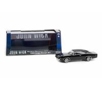 Greenlight 1:43 John Wick 1968 Dodge Charger R/T Nero Modello In Metallo - 86608