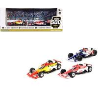 Greenlight 11581 Set Podio 2023 Indianapolis 500 Diecast 1:64 Nuovo